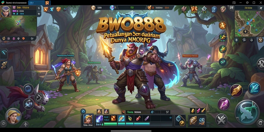 Tangkapan layar menampilkan aksi seru dalam game MMORPG BWO888.