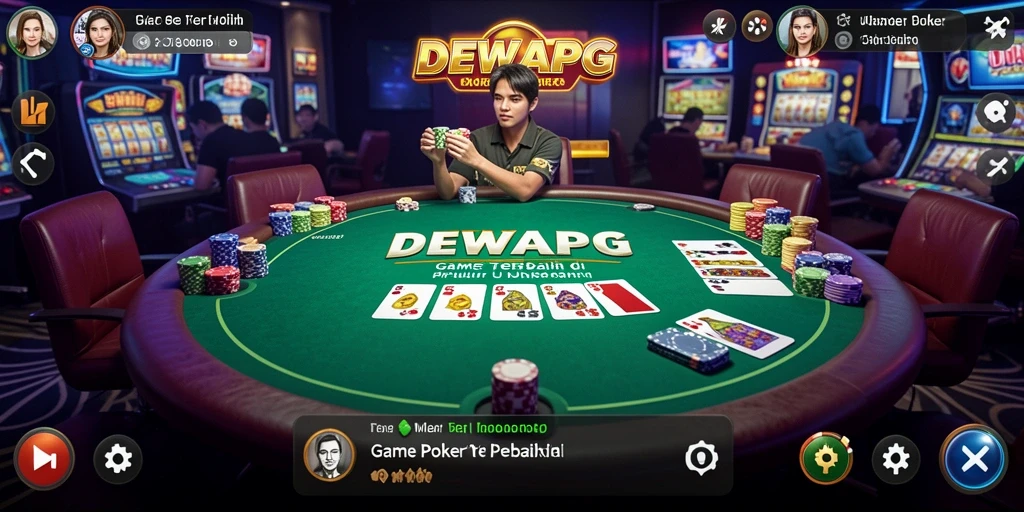 Tampilan gameplay DEWAPG yang menarik dalam permainan Poker.