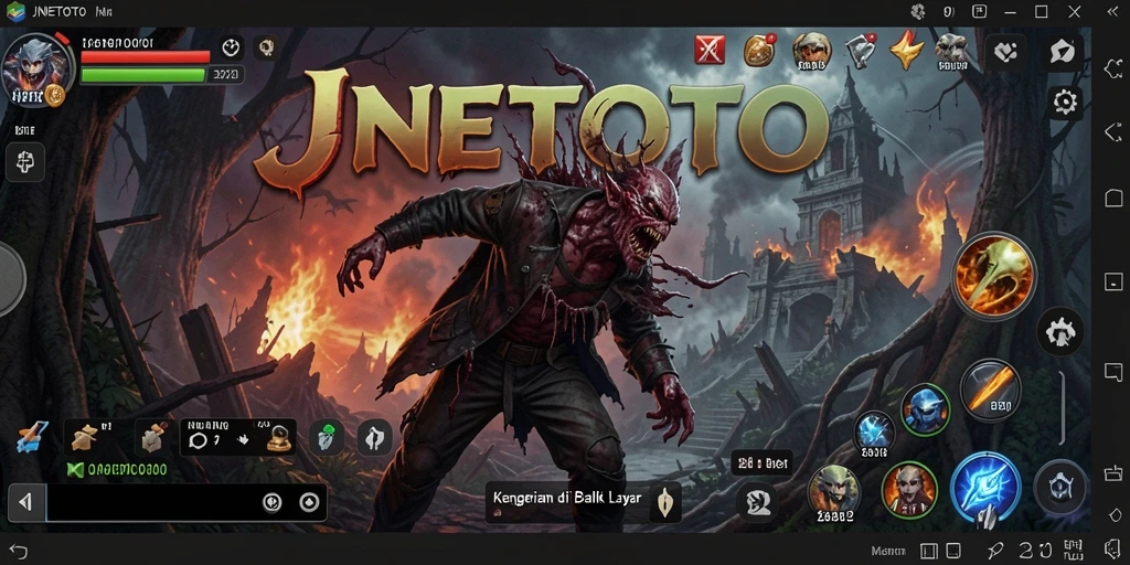Screenshot JNETOTO menunjukkan suasana horor yang mendebarkan.