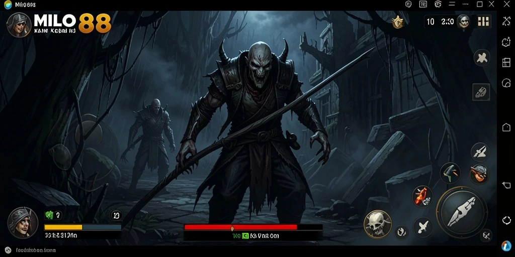 Gameplay menyeramkan dalam kegelapan yang mencekam.