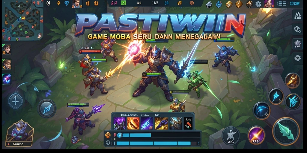 Tampilan seru dari gameplay PASTIWIN saat pertempuran berlangsung.