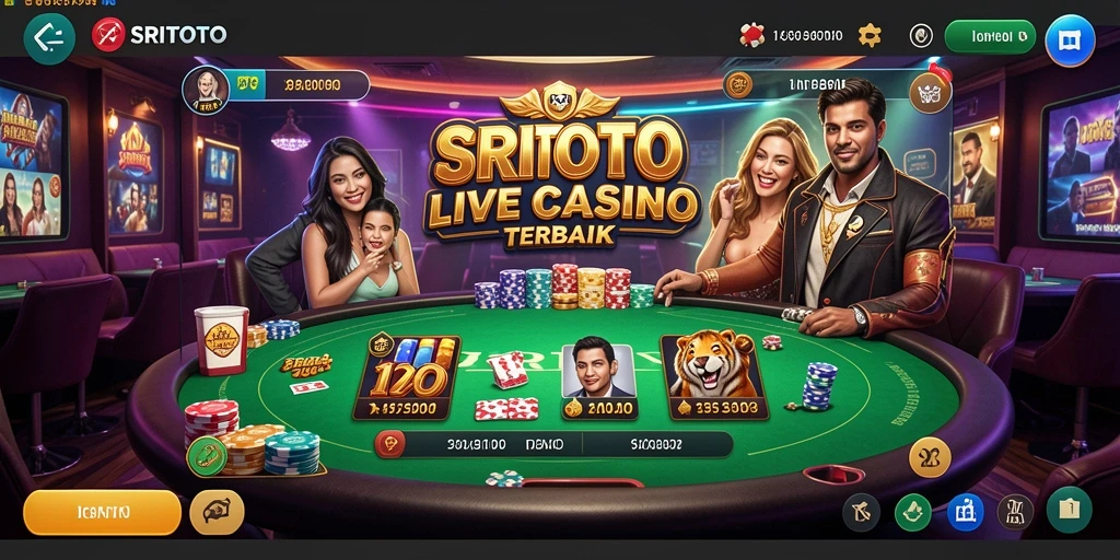 Tampilan gameplay Live Casino SRITOTO yang menarik dan interaktif.